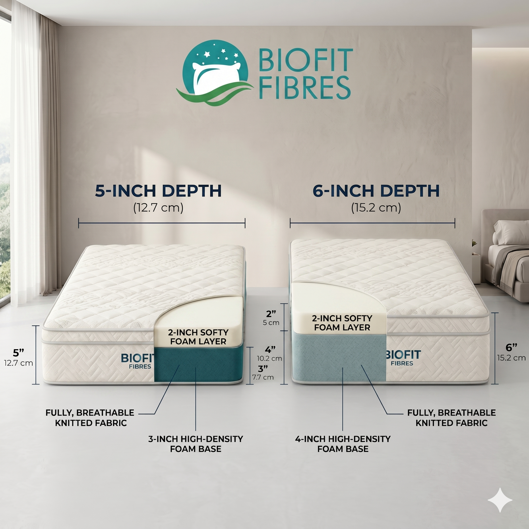biofit™ super deluxe foam mattress biofit™ super deluxe foam mattress